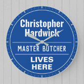 Fun Master Butcher Wall Plaque Stil Große Uhr
