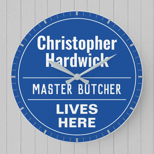 Fun Master Butcher Wall Plaque Stil Große Uhr