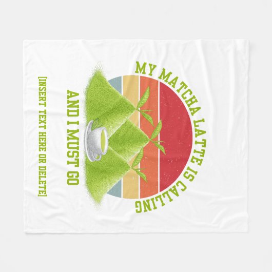 Fun MATCHA Berge rufen Latte Drinker Fleecedecke (Vorderseite (Horizontal))