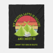 Fun MATCHA Berge rufen Latte Drinker Fleecedecke (Vorderseite)