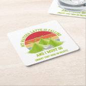 Fun MATCHA Berge rufen Latte Drinker Rechteckiger Pappuntersetzer (angewinkelt)