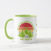 Fun MATCHA Berge rufen Latte Drinker Tasse (Links)