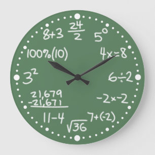 Fun Mathematical Equations Custom Math Wall Clock Große Wanduhr