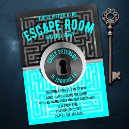 Fun Maze Escape Room Party Einladungen