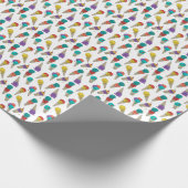 Fun Melty Summer Goth Skull Ice Creme Juwel weiß Geschenkpapier (Ecke)