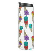 Fun Melty Summer Goth Skull Ice Creme Juwel weiß Thermosbecher (Nach rechts gedreht)