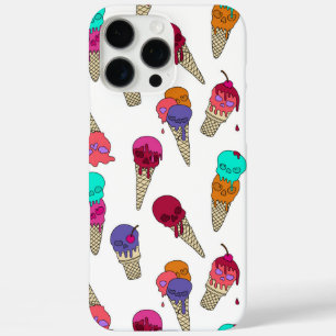 Fun Melty Summer Goth Skull Ice Creme komisch weiß iPhone 16 Pro Max Hülle