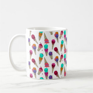 Fun Melty Summer Goth Skull Ice Creme komisch weiß Kaffeetasse