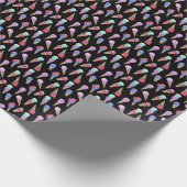 Fun Melty Summer Goth Skull Ice Pastellschwarz Geschenkpapier (Ecke)