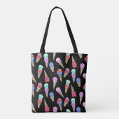 Fun Melty Summer Goth Skull Ice Pastellschwarz Tasche (Rückseite)