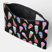 Fun Melty Summer Goth Skull Ice Pastellschwarz Zubehörtasche (Offen)