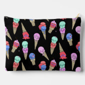 Fun Melty Summer Goth Skull Ice Pastellschwarz Zubehörtasche (Rückseite)