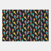 Fun Melty Summer Goth Skull Ice Schmuck schwarz Geschenkpapier Set (Vorderseite 3)