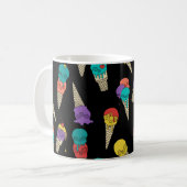 Fun Melty Summer Goth Skull Ice Schmuck schwarz Kaffeetasse (Vorderseite Links)