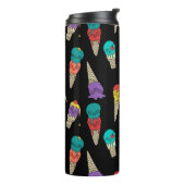 Fun Melty Summer Goth Skull Ice Schmuck schwarz Thermosbecher (Nach links gedreht)