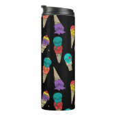 Fun Melty Summer Goth Skull Ice Schmuck schwarz Thermosbecher (Nach rechts gedreht)