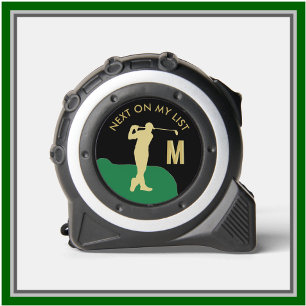 Fun Men Golf Theme Name Monogram Maßband