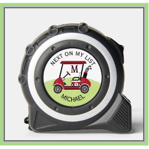 Fun Men Golf Theme Name Monogram Maßband