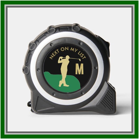 Fun Men Golf Theme Name Monogram Maßband