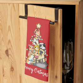 Fun Meowy Catmas Katzen Weihnachtsbaum Custom Geschirrtuch