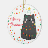 Fun Meowy Weihnachts Cat Ornament (Links)