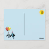 Fun Mermaid auf der Beach Birthday PostCard Postkarte (Rückseite)