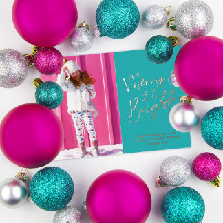 Fun Merry & Bright Foto Folien Feiertagskarte