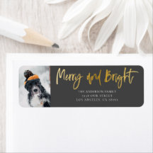 Fun Merry & Bright Gold & Dark Gray