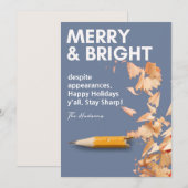 Fun Merry & Bright Holiday Feiertagskarte (Vorne/Hinten)
