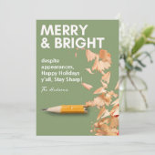 Fun Merry & Bright Holiday Feiertagskarte (Stehend Vorderseite)