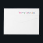 Fun Merry Christmas Multicolor<br><div class="desc">Dieses festliche Wraparound-Rücksendeetikett enthält den Gruß "Frohe Weihnachten" aus Buchstaben in einer schönen Farbvielfalt. Der Name und die Rücksendeadresse lassen sich online mit der Zazzle-Personalisierungsvorlage personalisieren, bevor Sie (ein Blatt oder einige Blätter) diese Zazzle-Etiketten bestellen. Wenn Sie die Farbe des Namens und/oder der Rücksendeadresse ändern möchten (von einer silbergrauen in...</div>