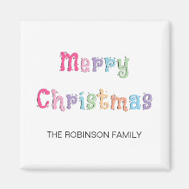 Fun Merry Christmas Multicolor Kühlschrankmagnet