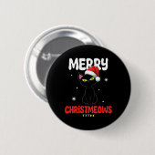Fun Merry Christmeows Jolly Cat Christmas Kids Button (Vorne & Hinten)