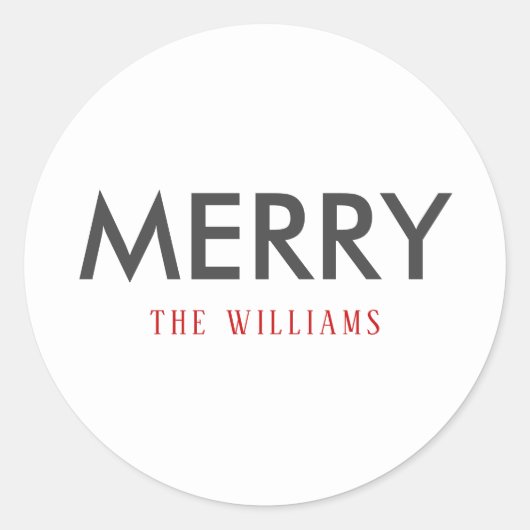 Fun Merry Custom Holiday Sticker oder Labels (Vorderseite)