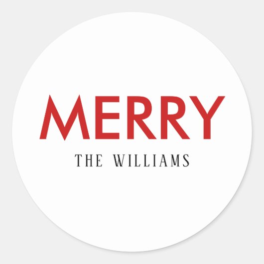 Fun Merry Custom Holiday Sticker oder Labels (Vorderseite)