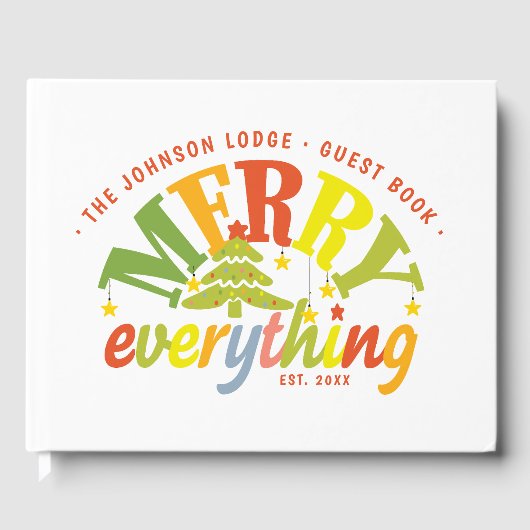 Fun Merry Everything Family Rental House Weihnacht Gästebuch (Vorderseite)