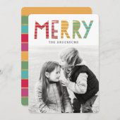 Fun Merry Holiday Foto Card Feiertagskarte (Vorne/Hinten)