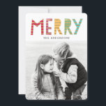 Fun Merry Holiday Foto Card Feiertagskarte<br><div class="desc">Feiern Sie die Saison mit dieser modernen und stilvollen Urlaubskarte von Berry Berry Sweet. Entsprechende Artikel und weitere Designoptionen sind in unserem Shop erhältlich: www.berryberrysweet.com</div>