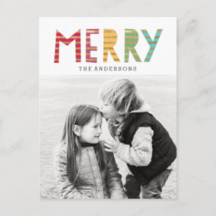 Fun Merry Holiday Postcard Feiertagspostkarte