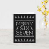 Fun Merry Six Seven 6 7 Meme Design Christmas Humo Karte (Gelbe Blume)