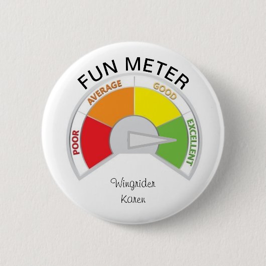 Fun Meter! Button - Wingrider Karen (Vorderseite)