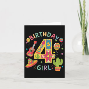 Fun Mexican Themed Party 4. Geburtstag Fiesta 4 Ja Karte