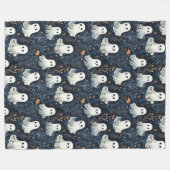 Fun Midnight Ghosts Fleecedecke (Vorderseite (Horizontal))