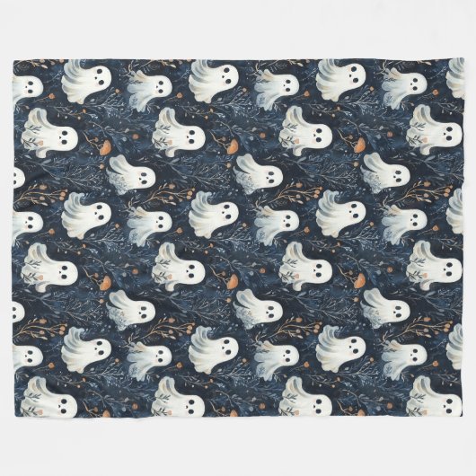 Fun Midnight Ghosts Fleecedecke (Vorderseite (Horizontal))