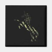 Fun Military Unicorn 4. Juli Magnet (Vorne)