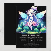 Fun Minimalistisch Fairy Birthday Einladung (Vorne/Hinten)