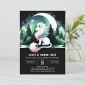 Fun Minimalistisch Lion Birthday Einladung (Stehend Vorderseite)