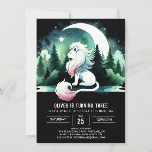 Fun Minimalistisch Lion Birthday Einladung