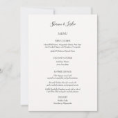 Fun Minimalistisch Wedding Three Courts Menu Einladung (Vorderseite)