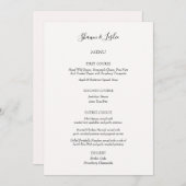 Fun Minimalistisch Wedding Three Courts Menu Einladung (Vorne/Hinten)